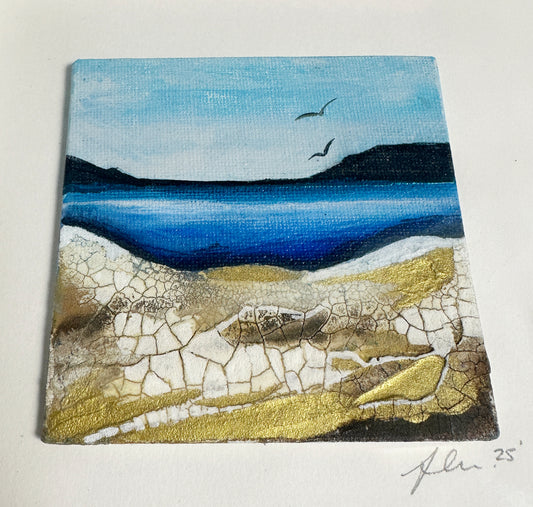 Mini Original Art - Drift To Blue II, mini landscape