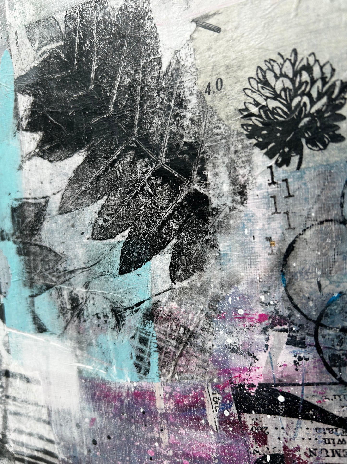 All is Not Lost - Original Art, Collage Art, montage art, pinks and blues