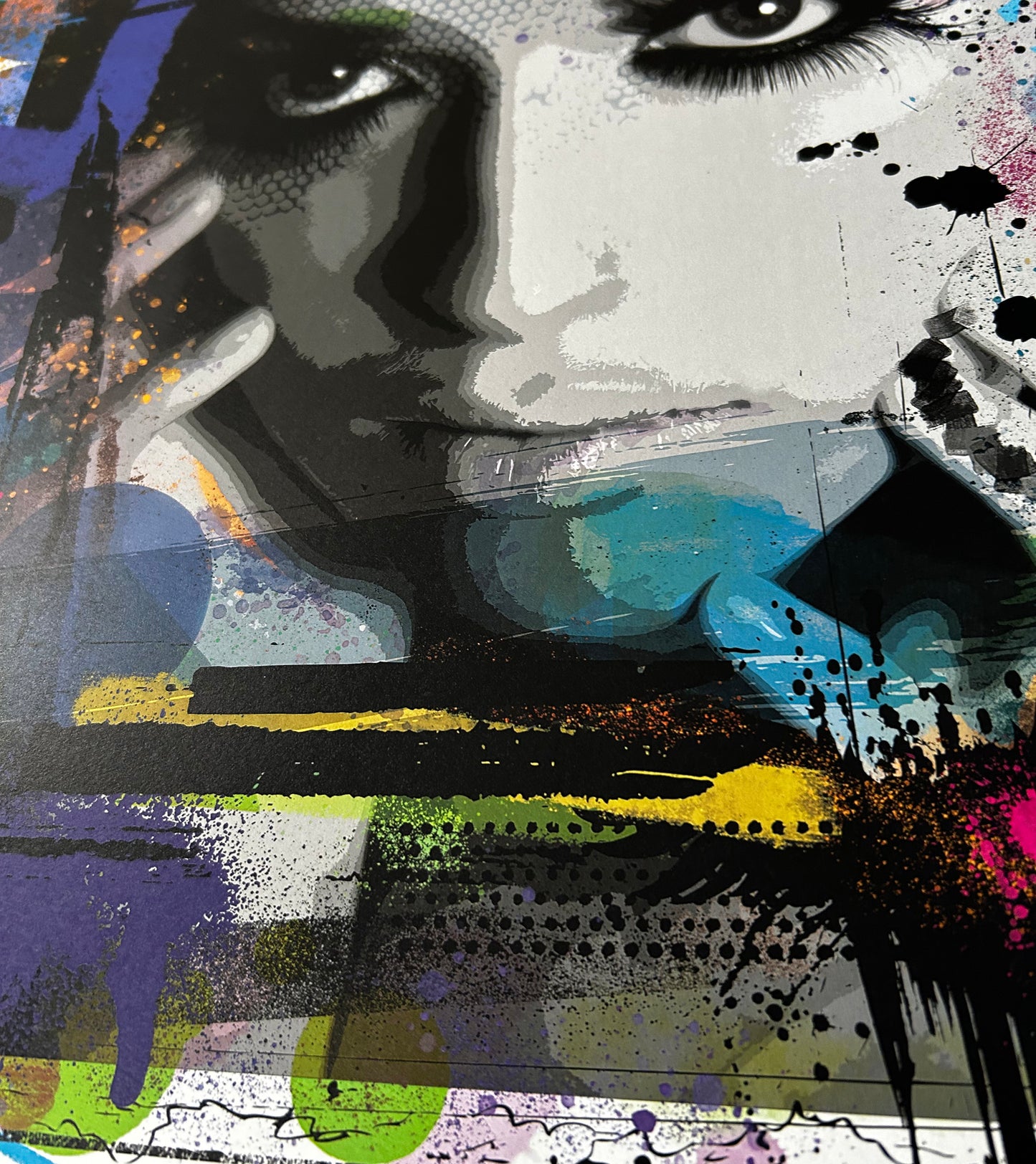 Lashes - 30x30cm Digital Print - Limited Edition - Colourful Portrait Art
