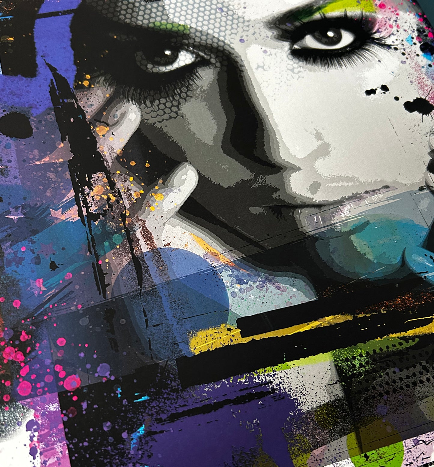 Lashes - 30x30cm Digital Print - Limited Edition - Colourful Portrait Art