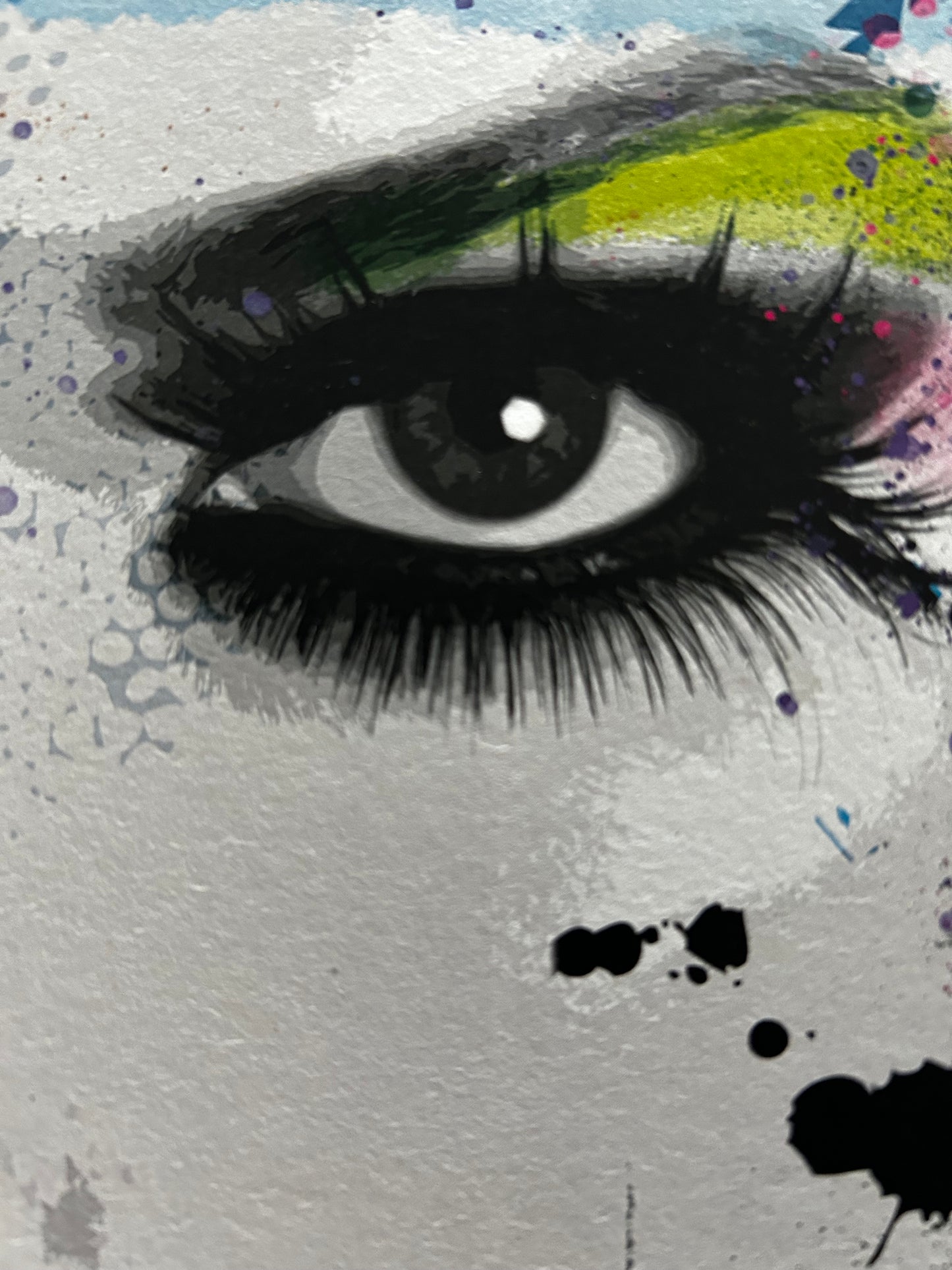 Lashes - 30x30cm Digital Print - Limited Edition - Colourful Portrait Art