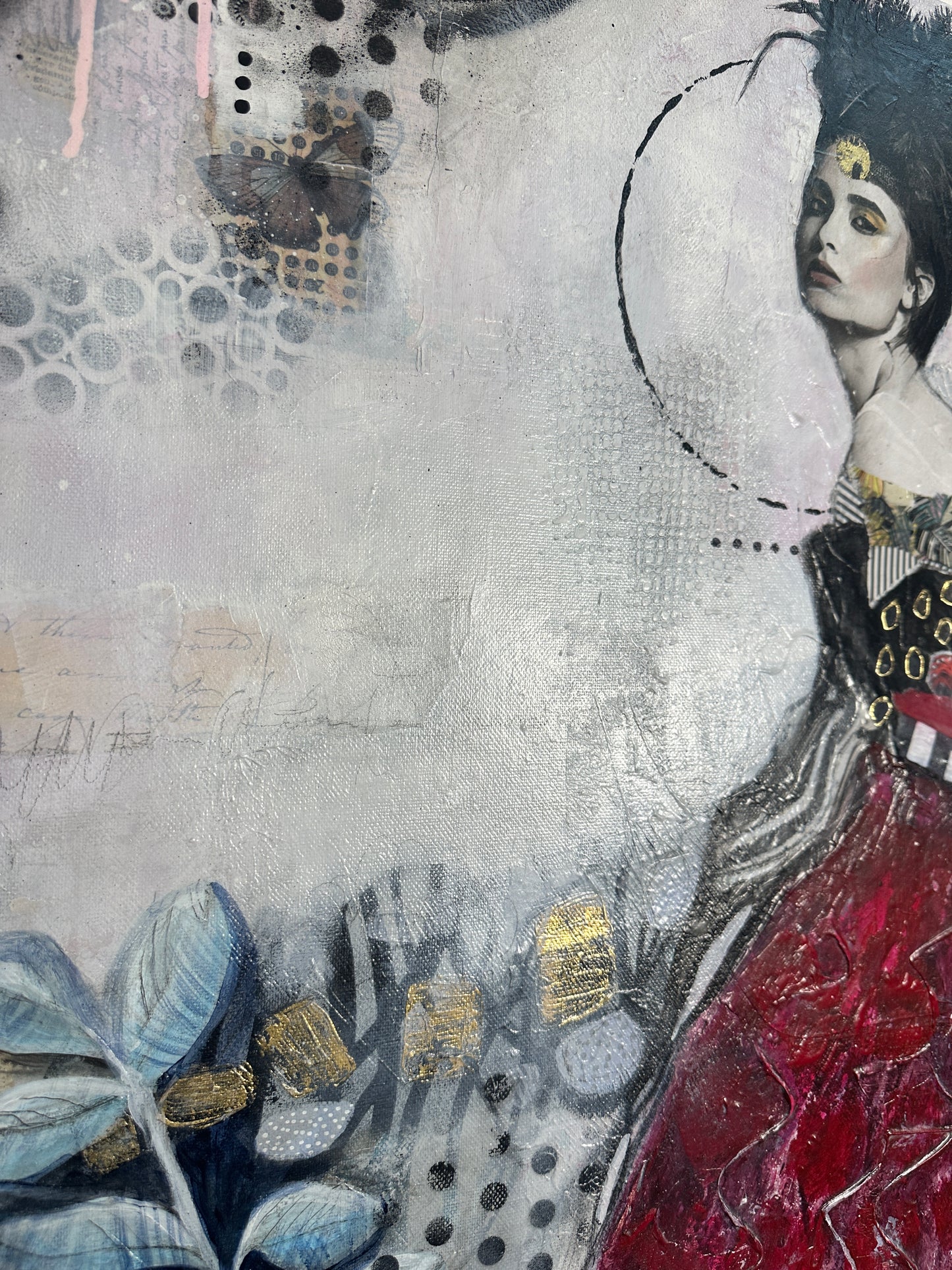 Untold Story - Original Art, Landscape, fox, royal, female portrait