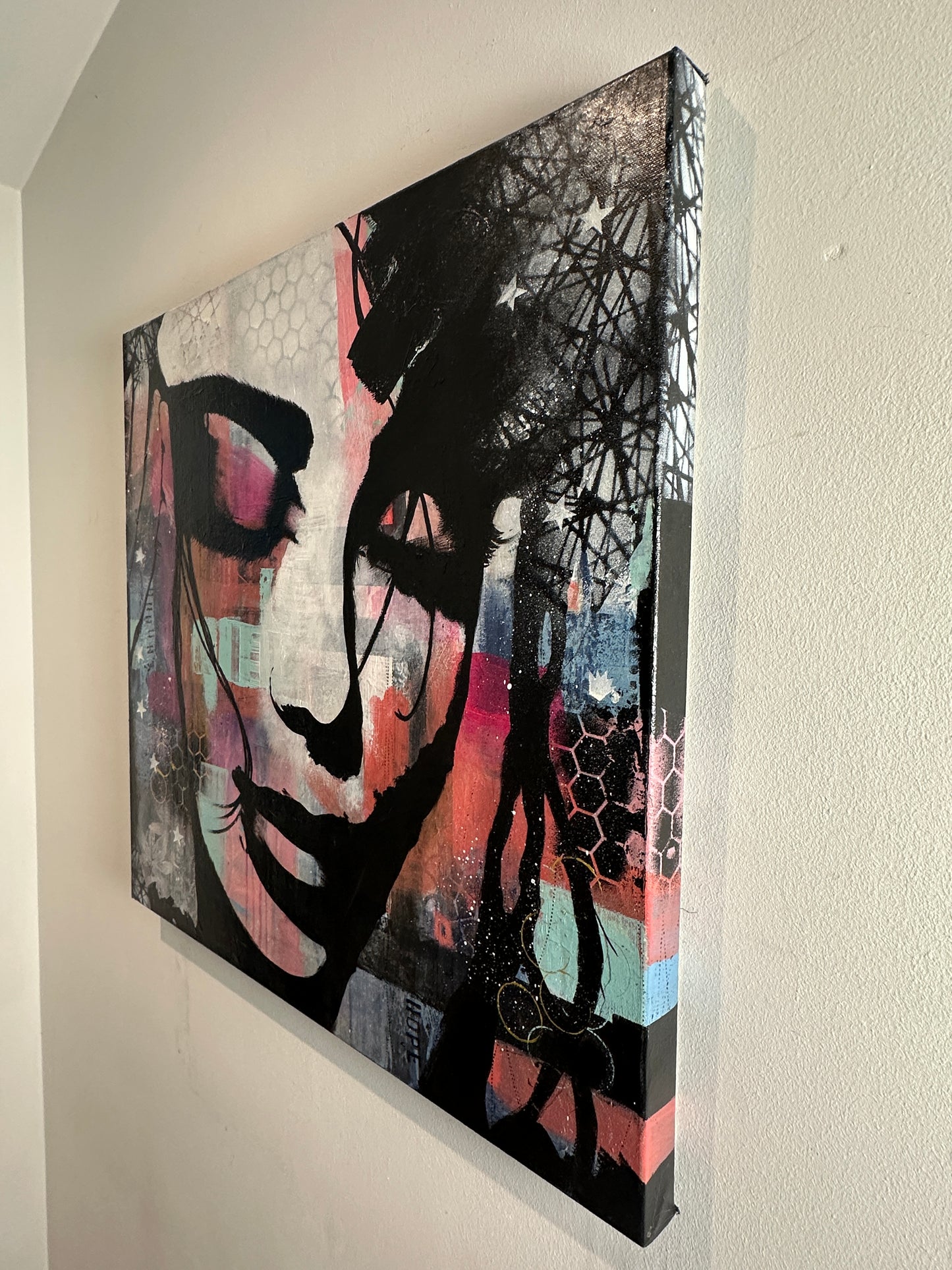 Hope - Original Art, Female Painting, Female Portrait, Abstract