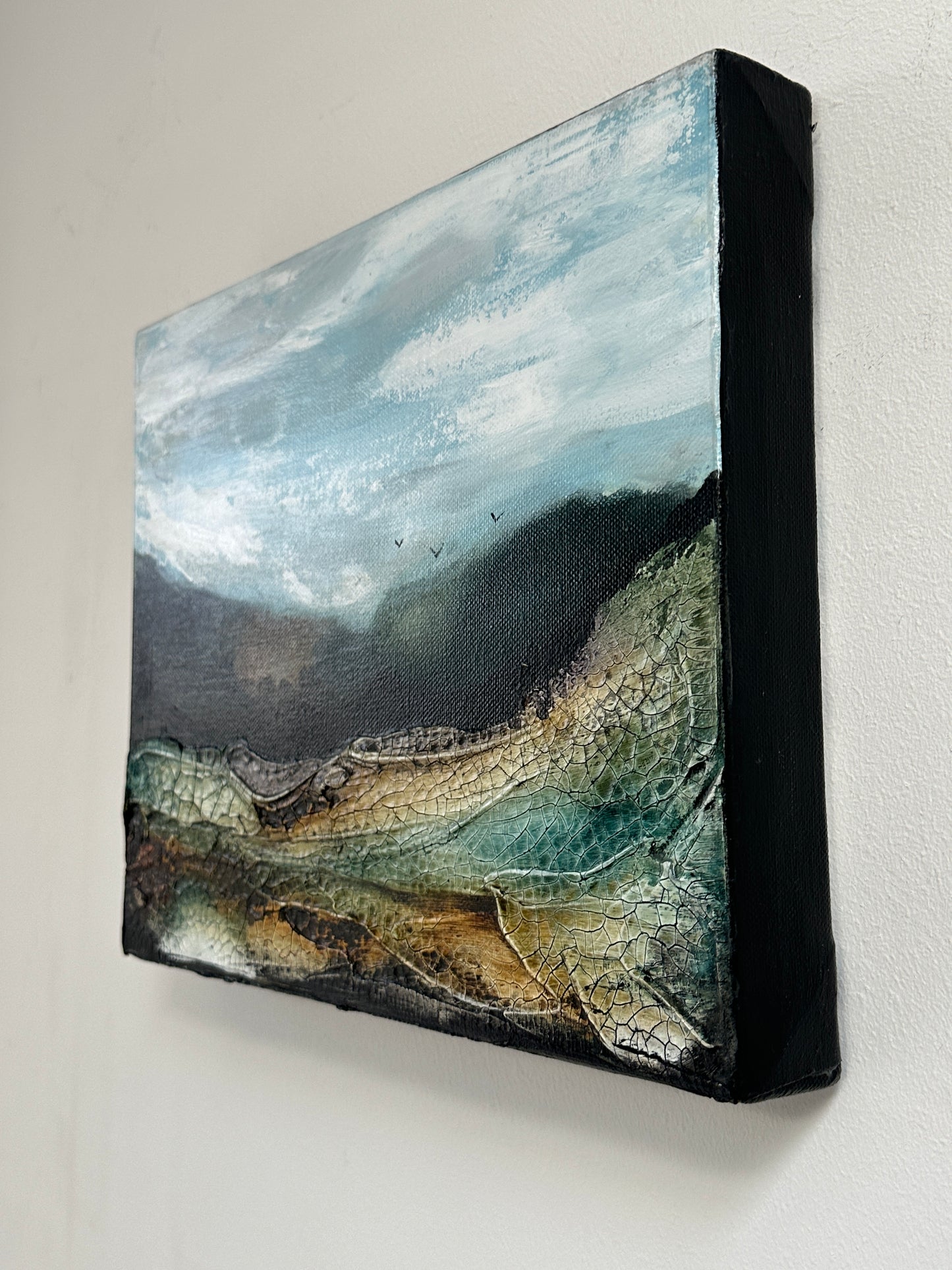 Beneath The Still - Abstract Landscape, Green Landscape Art