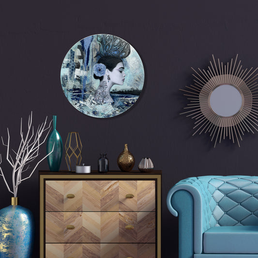 Nerina - Original Art. female portrait, sea theme