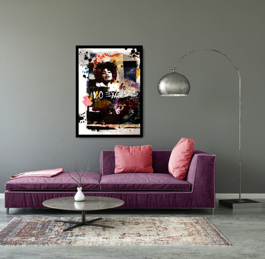 No Excuses- A3 Digital Print Limited Edition - Urban Style Print