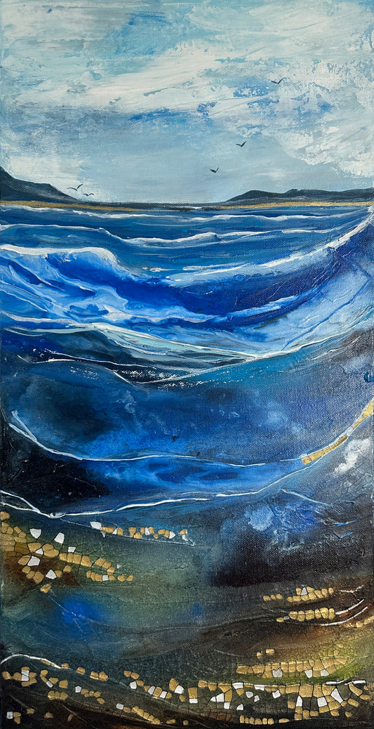 Tides of Becoming - Original Art, Seascape, Blue Painting, Abstract