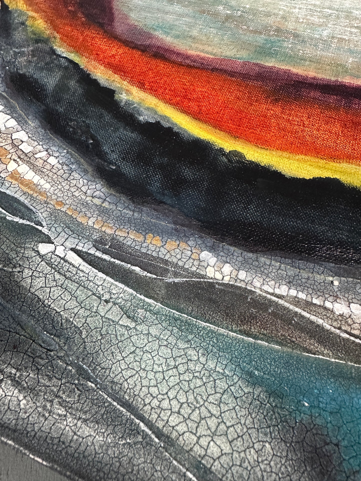 Unearthed Glow Original Art - Abstract Landscape