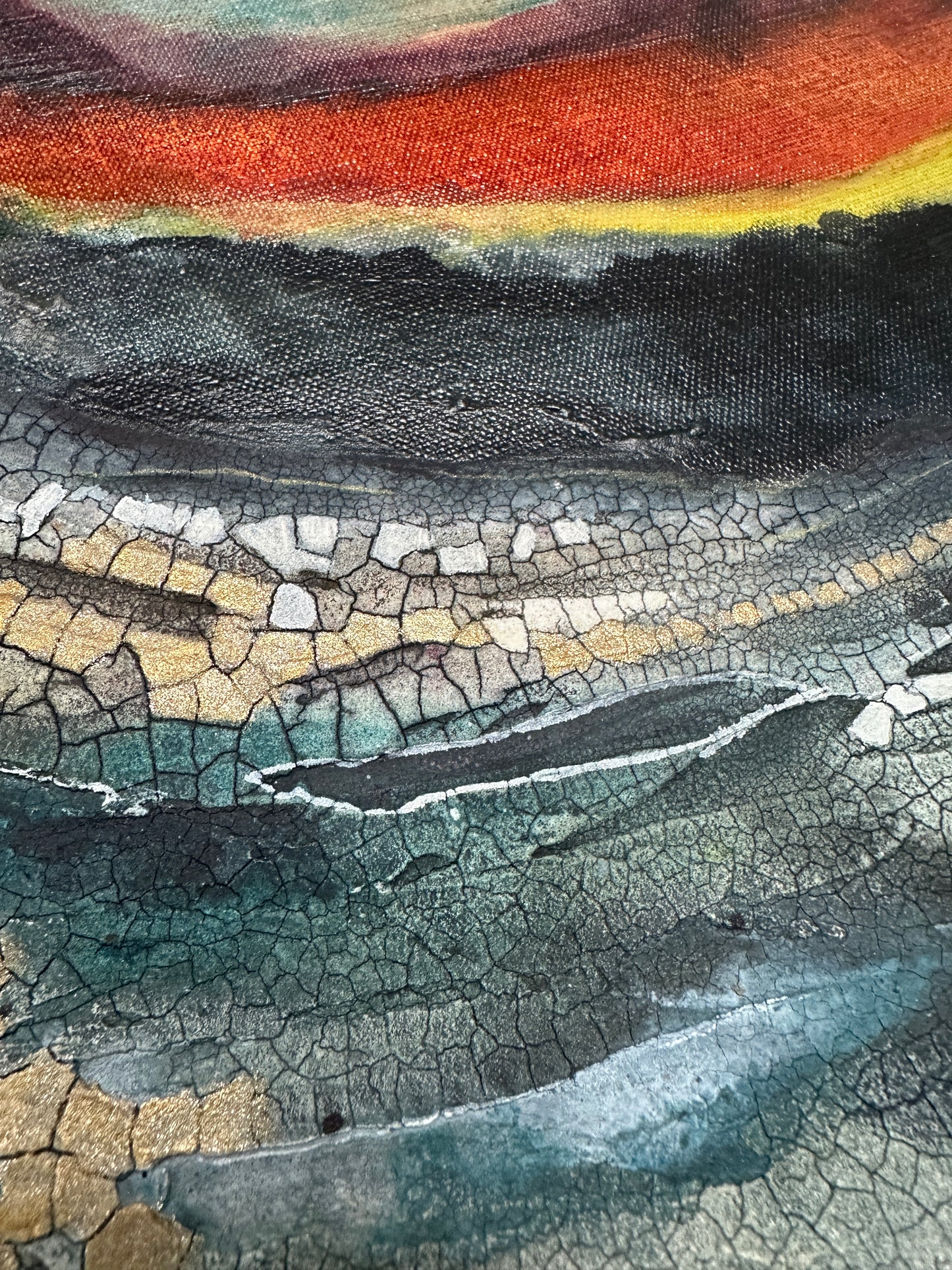 Unearthed Glow Original Art - Abstract Landscape