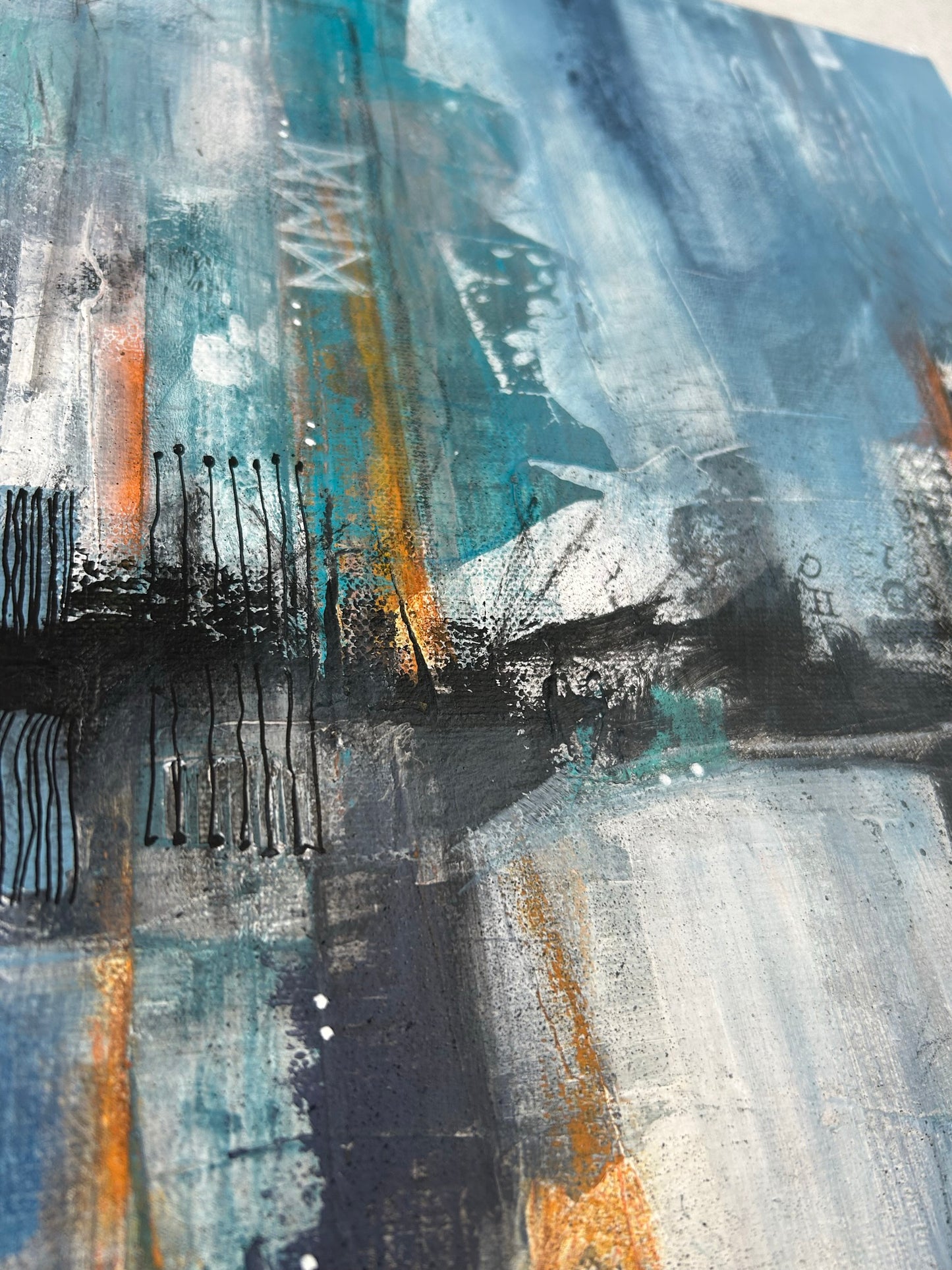 Life Reflection - Original Art, Abstract Painting, Blue Abstract