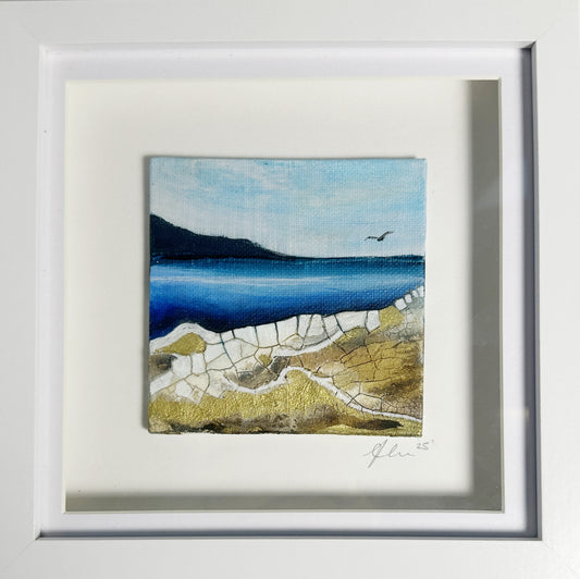 Mini Original Art - Drift To Blue I, mini landscape