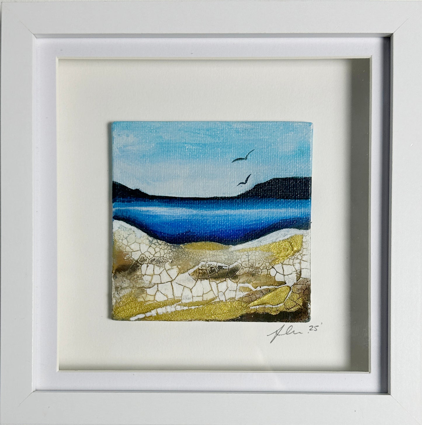 Mini Original Art - Drift To Blue II, mini landscape