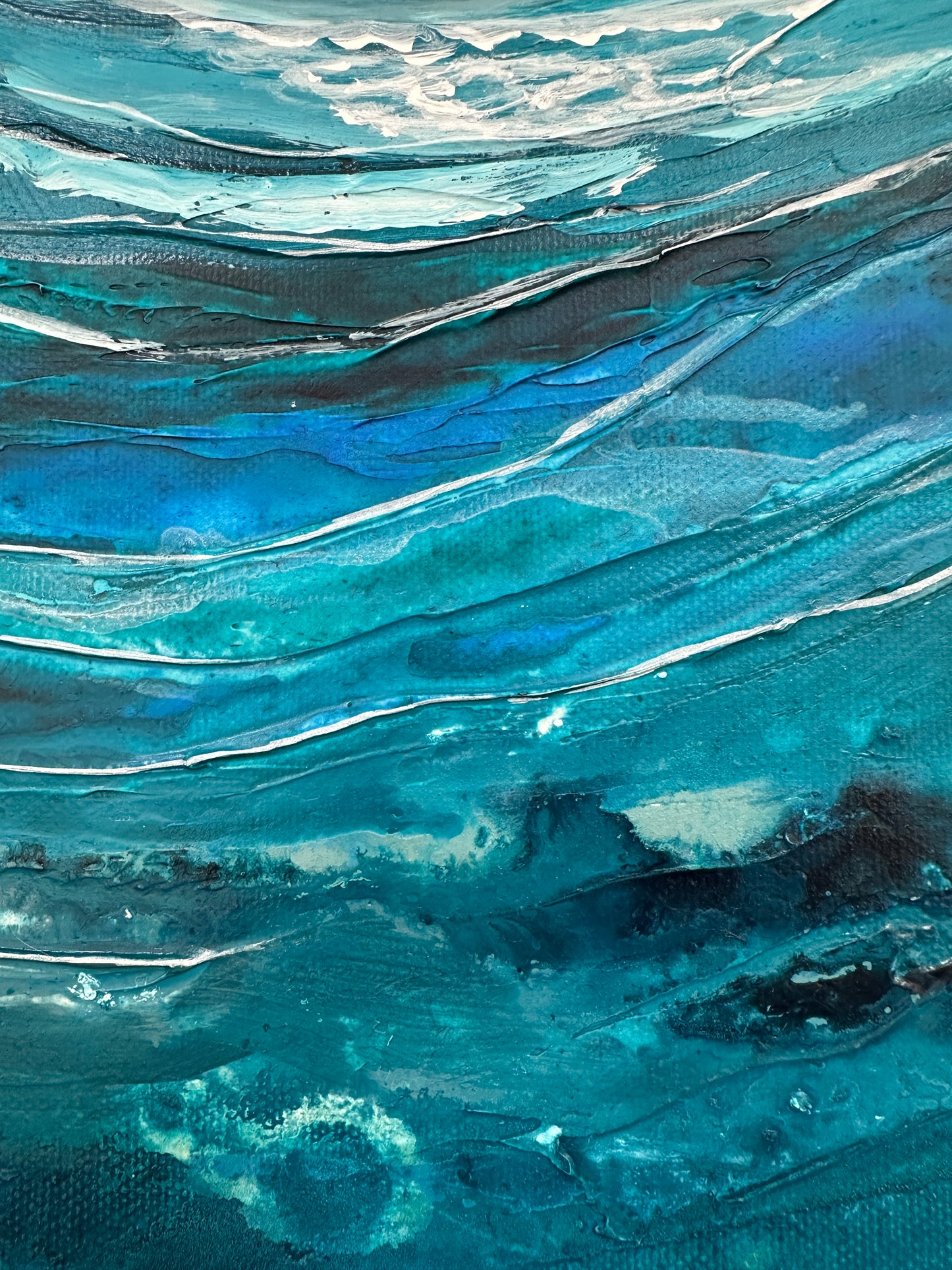 SALE!! Fragments of You - Original Art, Seascape, Blue Painting, Abstract
