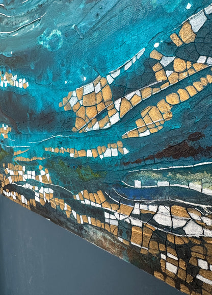 SALE!! Fragments of You - Original Art, Seascape, Blue Painting, Abstract