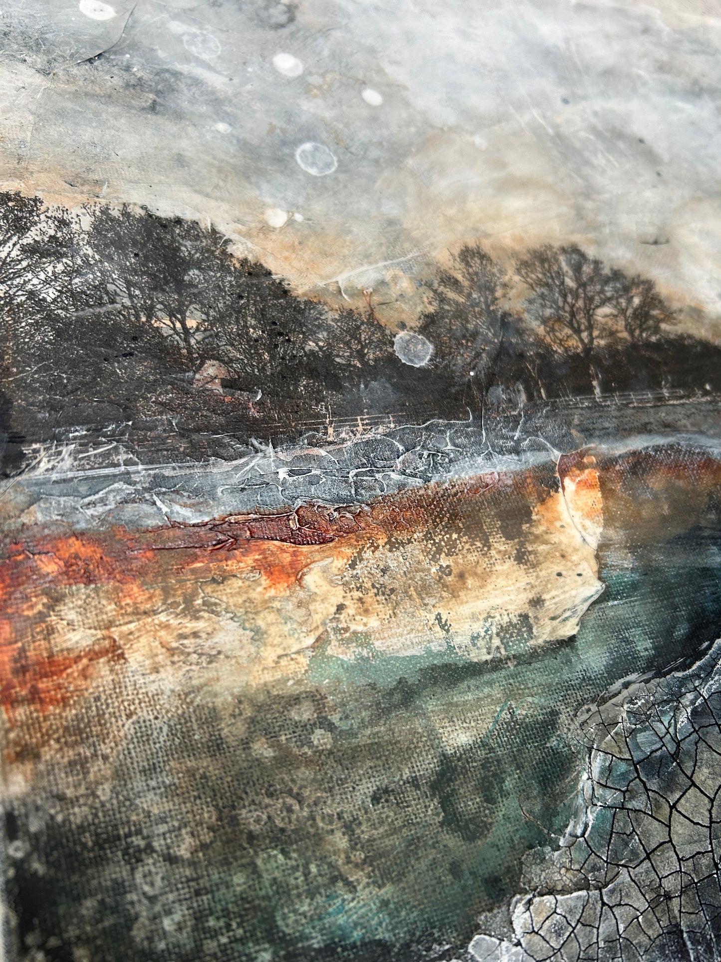 VENDIDO-Obra de arte original - Invierno en Horsforth I