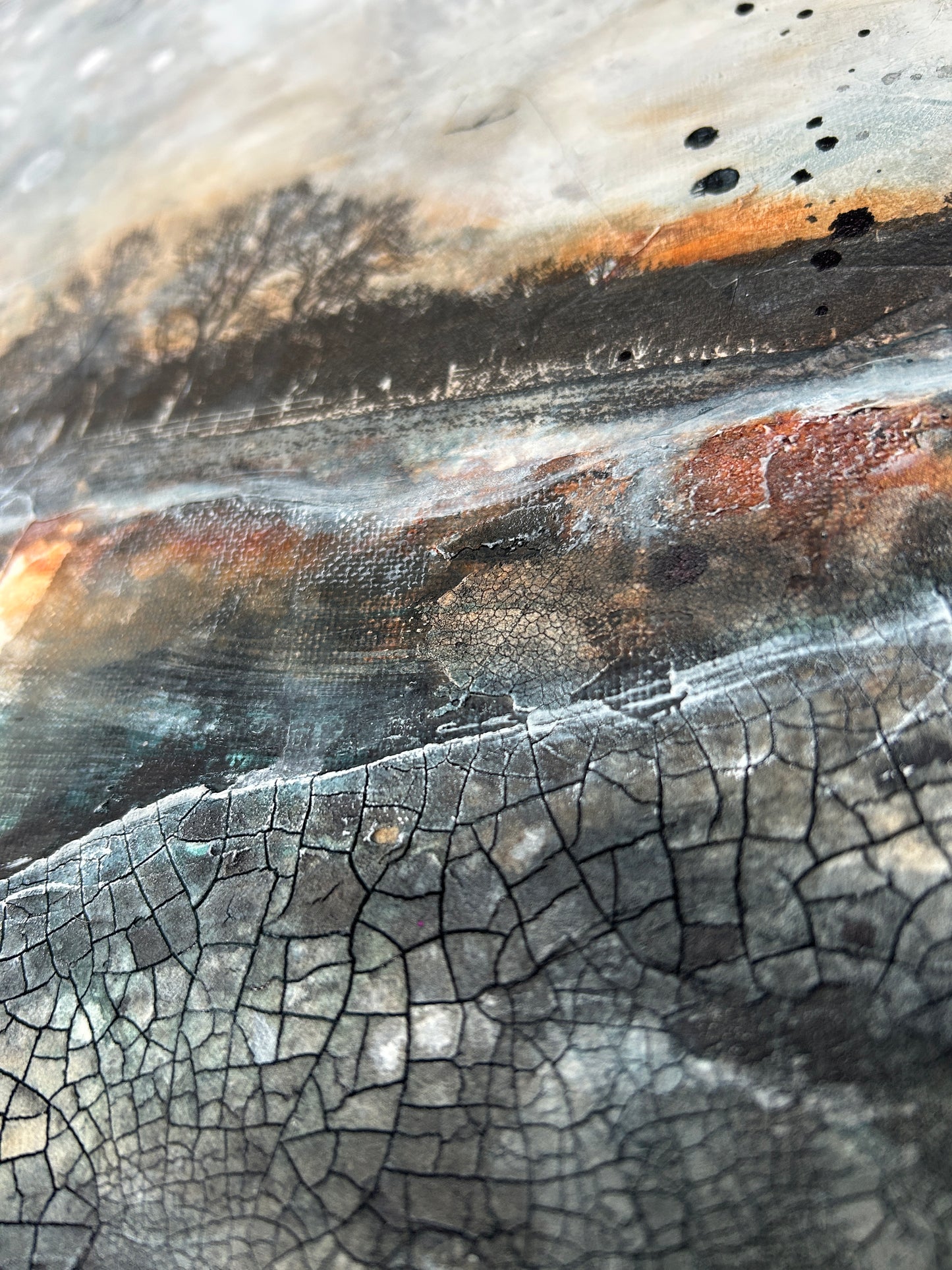 VENDIDO-Obra de arte original - Invierno en Horsforth I